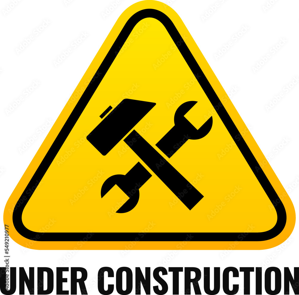 Under construction vector sign