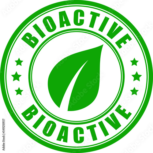 Bioactive product green circle label
