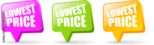 Lowest price vector icon
