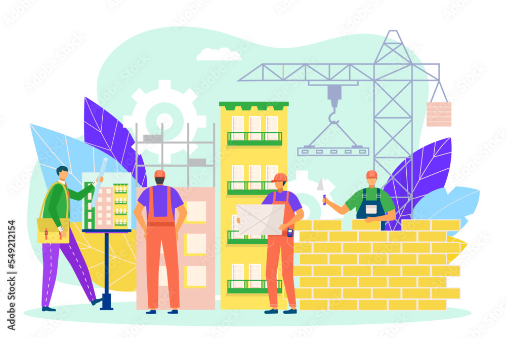 Obraz na plátně House construction, vector illustration