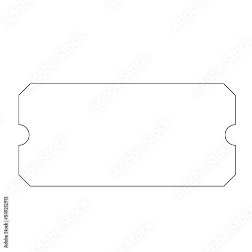 outline ticket price shape