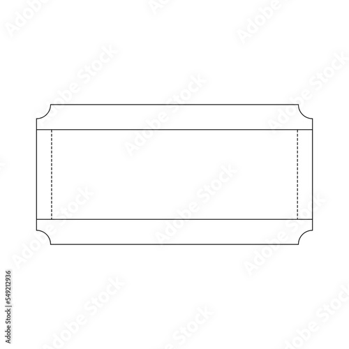 outline  2 tone Tickets tear Shape rounded rectangle special