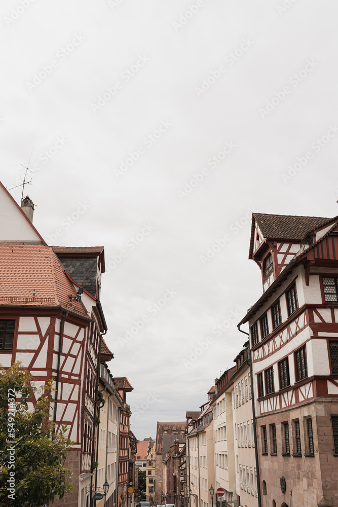 Traditional European old town building. Old historic architecture in Nuremberg, Germany Traditional European old town building. Old historic architecture in Nuremberg, Germany