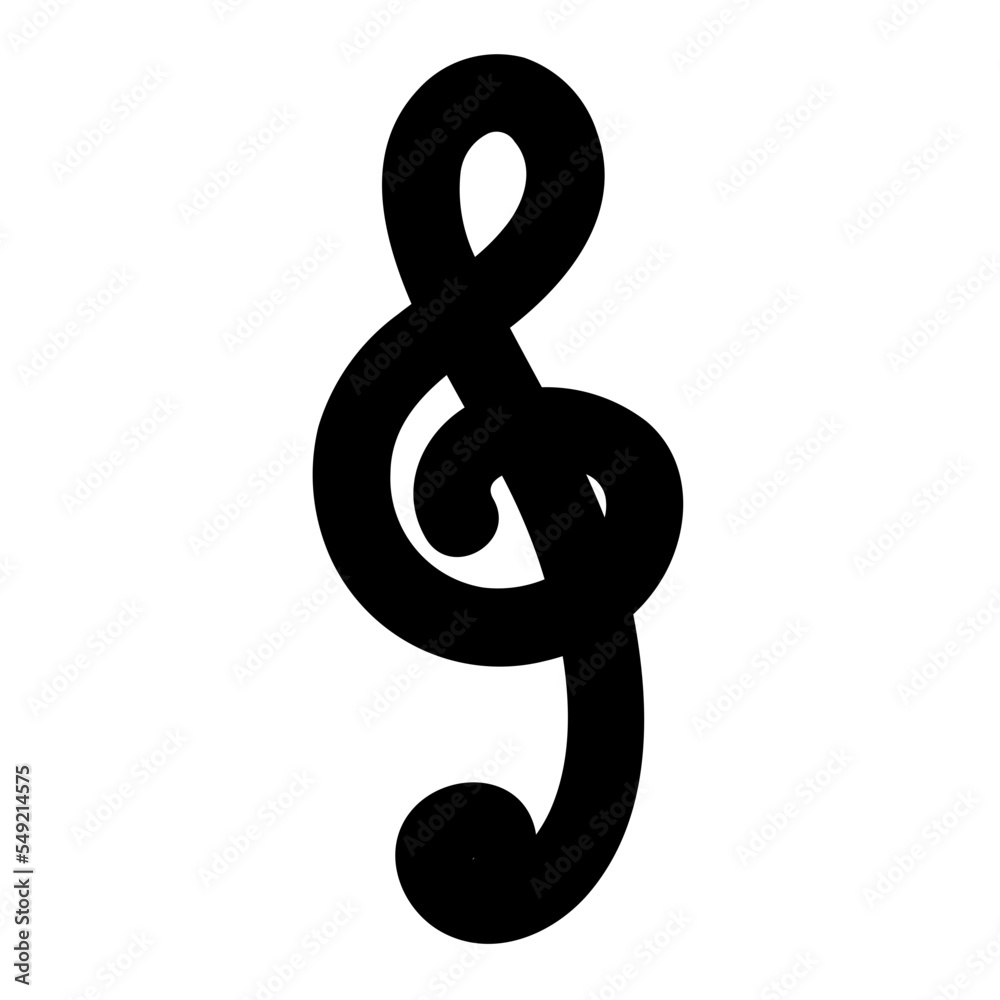 Fototapeta premium musical note Treble Clef