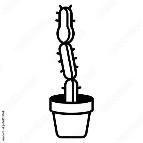 Icon of a cactus in a flowerpot