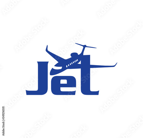 Jet Plane Logo Vector Sign