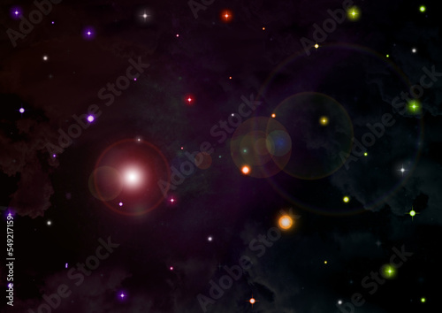 galaxy in a free space. 3D rendering