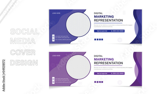 social media facebook cover and web banner design vector templates