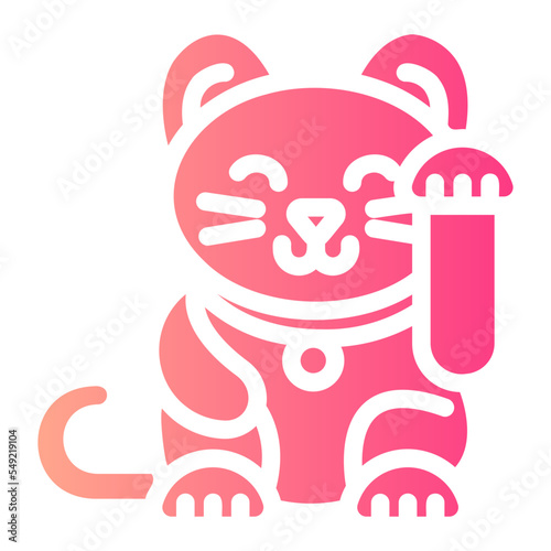 maneki neko gradient icon