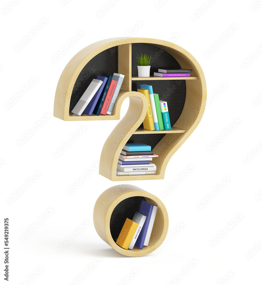 FAQ, Knowledge base, information concept. Question mark with