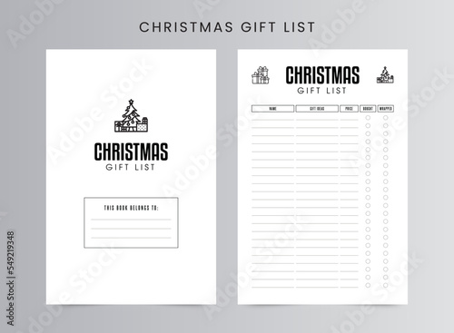 Christmas Gift List Printable Template