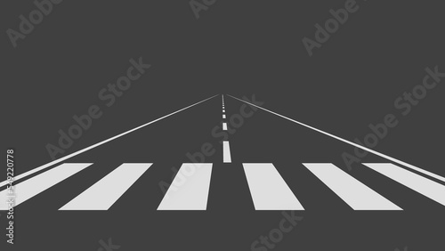 直線道路と横断歩道