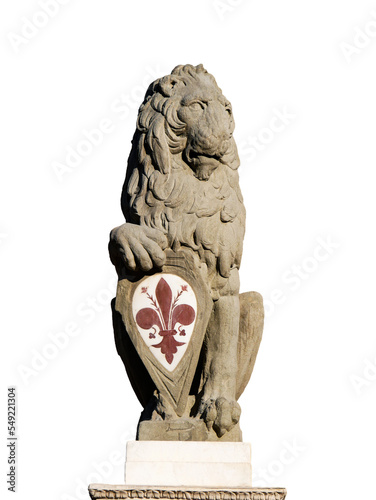 Fotótapéta Lion Marzocco is a symbol of the florentine army, it is a work by Donatello Risa