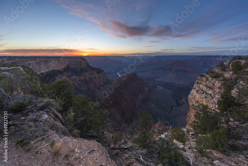 sunset at the grand canyon, arizona, usa