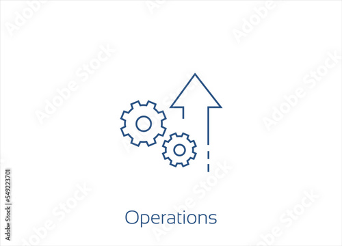 Operational excellence, production growth, project management, efficiency Execution, Vector Icon Design- Editable Stroke
