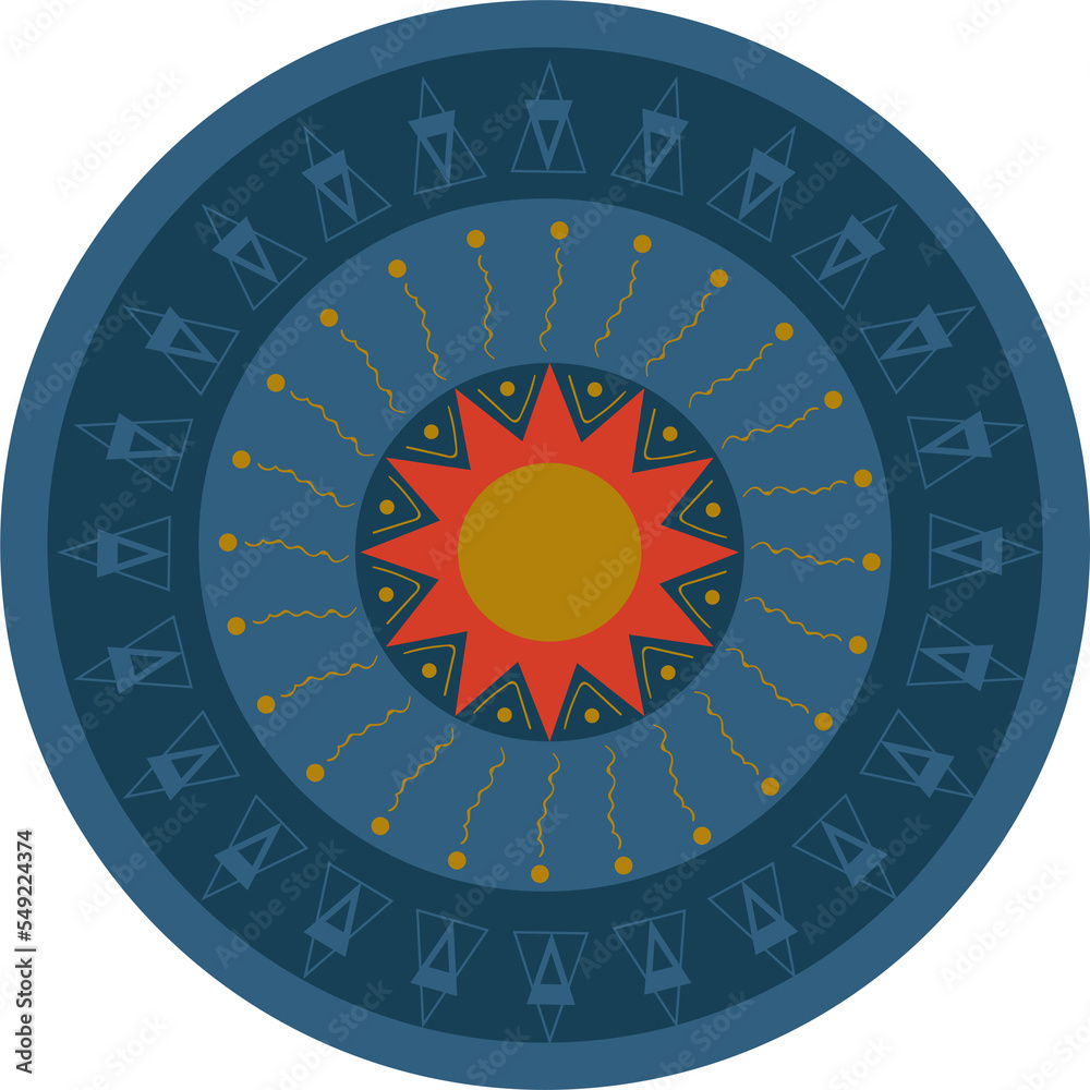 Obraz premium Star celestial symbol sun moon astrological alchemy