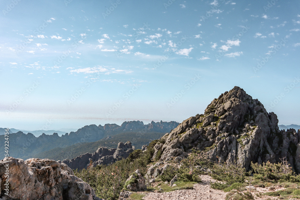 Unbelievable, stunning views during de GR20 hike in Corsica, a long distance hike that takes around 2 weeks to finish.