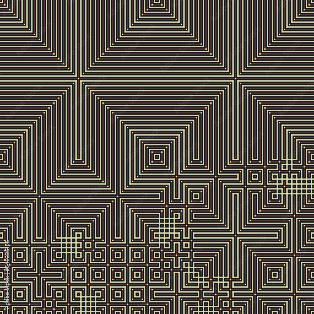 Abstract lines Maze generative art background art illustration