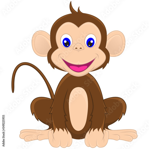 Sitting monkey cartoon
