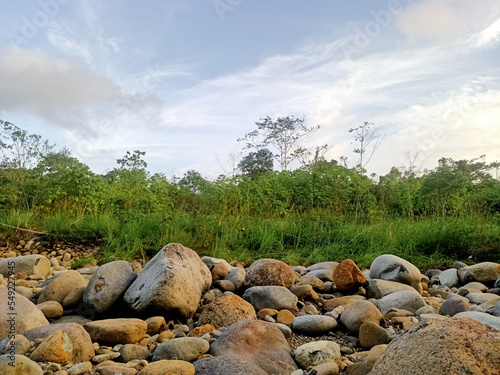 stones in the grass river 