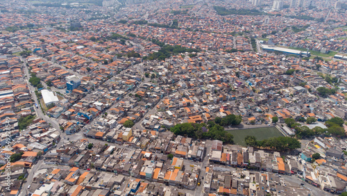 BRAZIL SAO PAULO NOVEMBER 23  2022 Aerial view of the city of Guarulhos