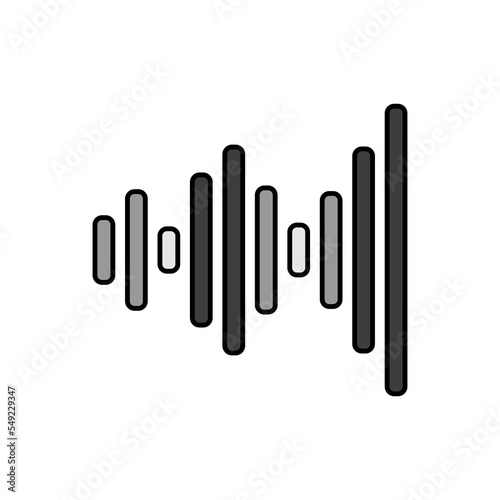 Equalizer  frequency vector icon. Audio signal