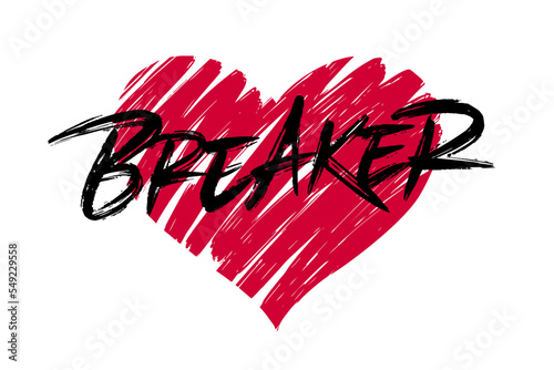 Heart Breaker vector lettering photo