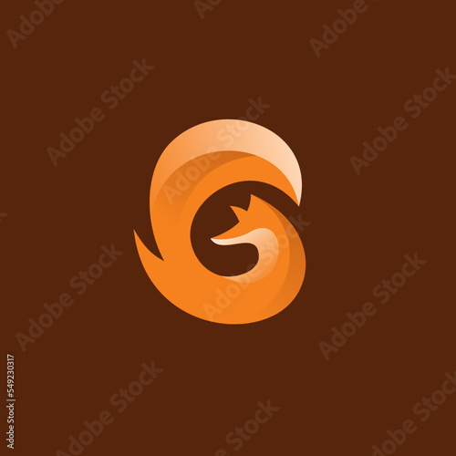 G Fox Logo Design. Fox Vector Illustration. Fox Icon