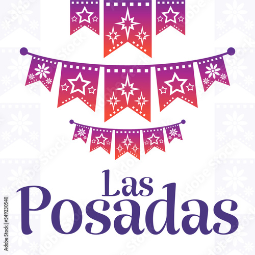 Las Posadas. Vector illustration. Holiday poster.