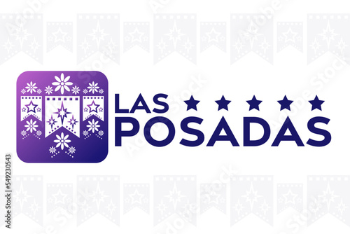 Las Posadas. Vector illustration. Holiday poster.