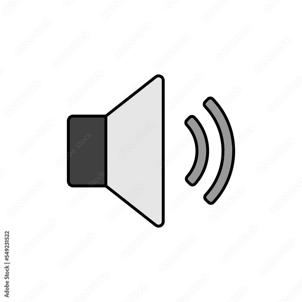 Medium volume sound music vector grayscale icon Medium volume sound music vector grayscale icon