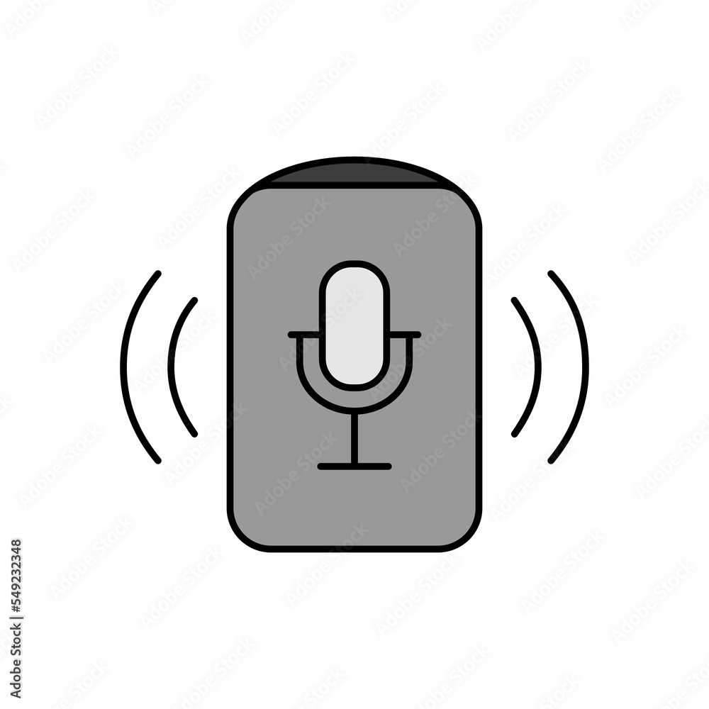 Voice assistant concept vector grayscale icon Voice assistant concept vector grayscale icon