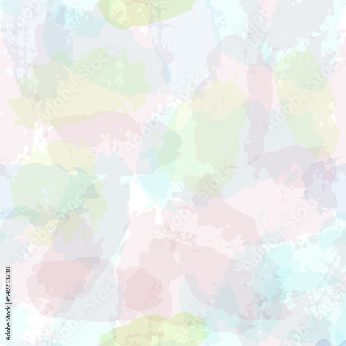 Watercolor seamless pattern, rainbow colors girly print, tie dye pastel background © Good Goods