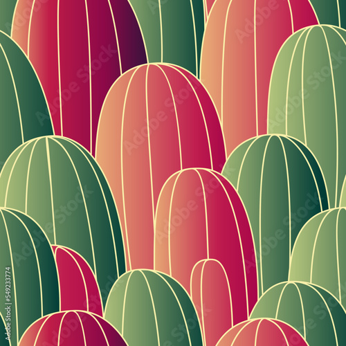 Mexican cactus seamless pattern. Desert plant, mexico cacti flower and tropical home plants