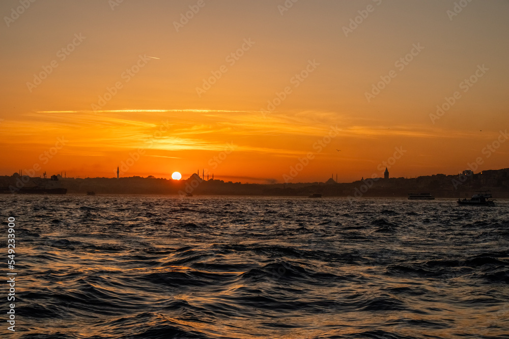 sunset on the beach, Istanbul, Turkey