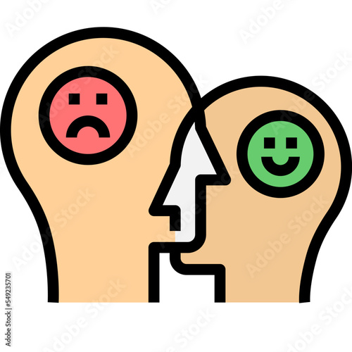 stress filled outline style icon