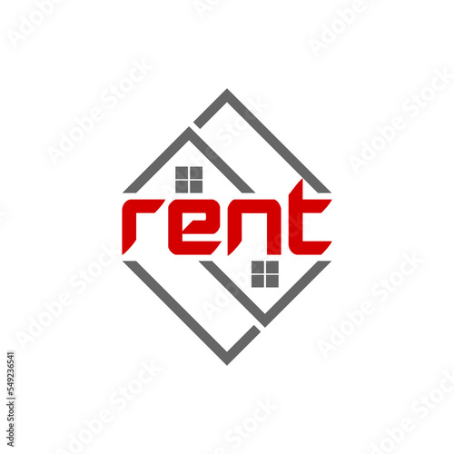 House house for rent logo isolated on white background