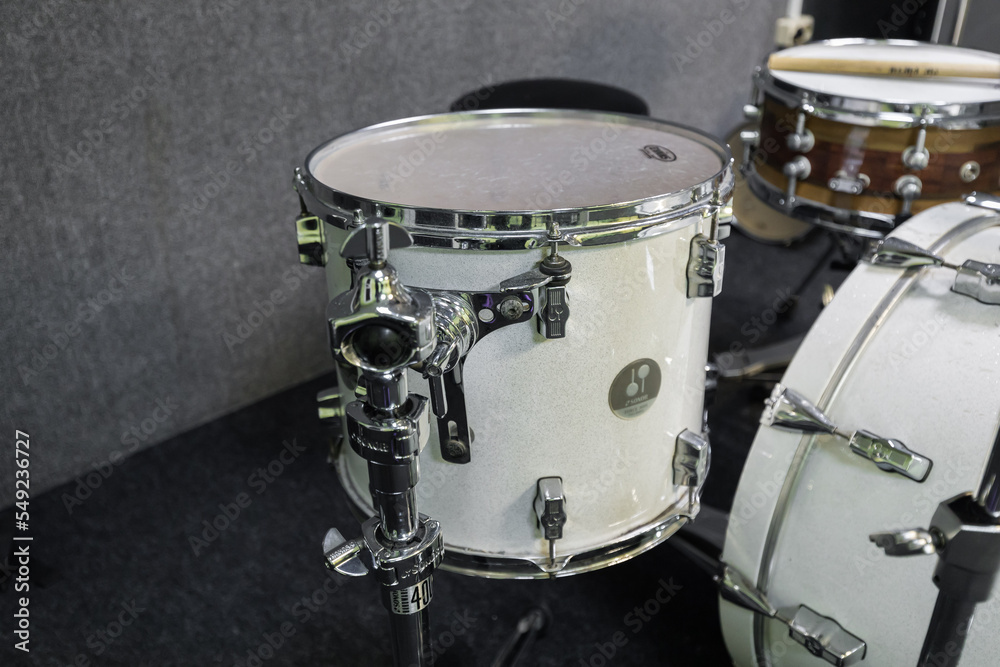 Obraz premium Photograph of a drum kit and its details