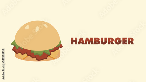 Hamburger sandwich design banner background
