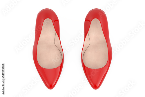Red High Heels Wooman Shooes. 3d Rendering © doomu