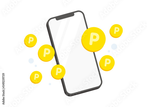 スマホとポイント ベクターイラスト