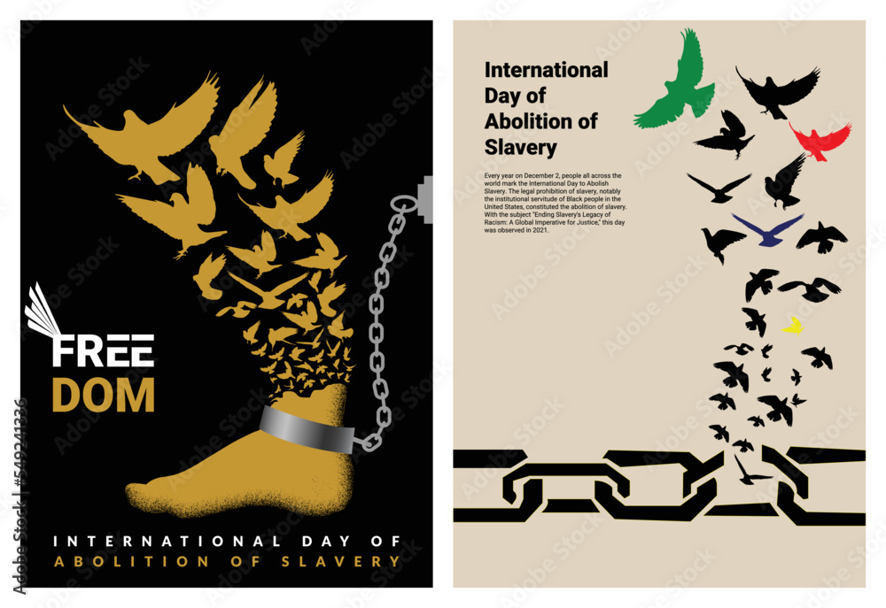 International Day of Abolition of Slavery December 2 - obrazy, fototapety, plakaty 