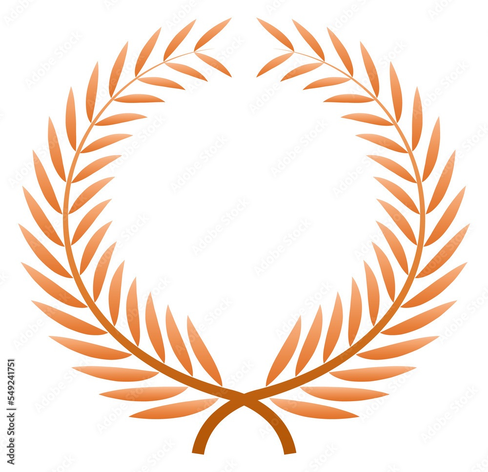 Retro premium emblem template. Laurel wreath logo