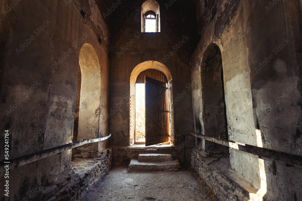 Old Albanian church near Qakh city. Ancient Kurmukhi temple in the north of Azerbaijan. XII - XIII centuries Old Albanian church near Qakh city. Ancient Kurmukhi temple in the north of Azerbaijan. XII - XIII centuries