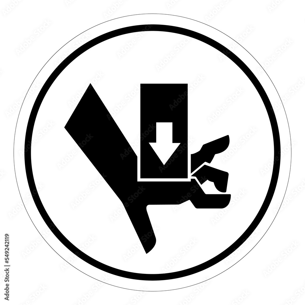 Hand Crush Force from Above Of Circle Symbol Sign, Vector Illustration, Isolate On White Background Label .EPS10 Hand Crush Force from Above Of Circle Symbol Sign, Vector Illustration, Isolate On White Background Label .EPS10