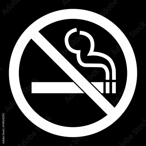No Smoking Symbol Sign, Vector Illustration, Isolate On White Background Label .EPS10