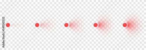 Vector set of pain localization markers. Red localization of pain png. Marker of painful place, bruise, pain. Design element.