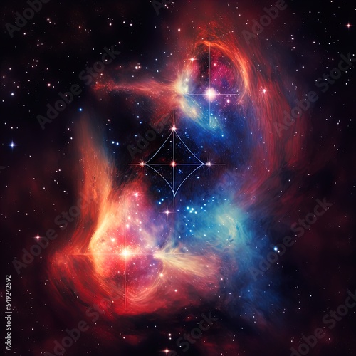 Glittering constellations of stars and nebula. © ECrafts