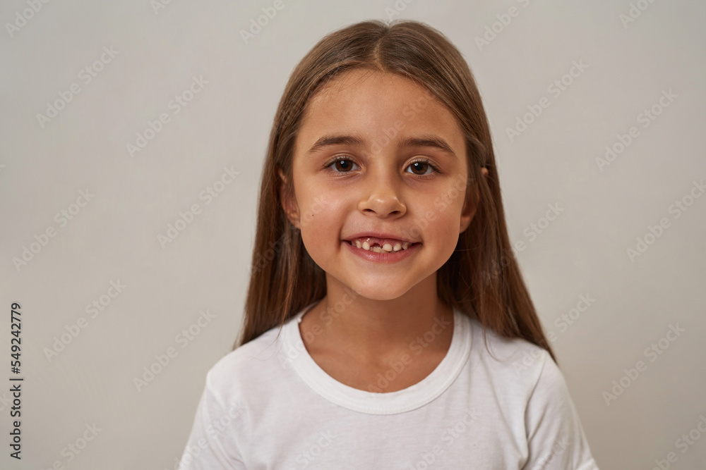 Portrait of cute smiling caucasian little girl Portrait of cute smiling caucasian little girl