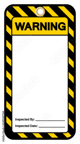 Blank Warning Tag Symbol Sign,Vector Illustration, Isolate On White Background Label. EPS10